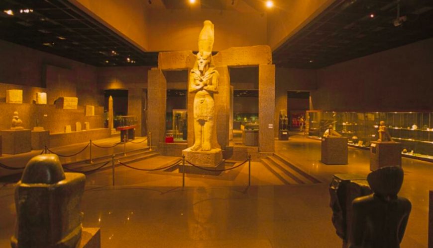 The main hall of the Nubian Museum