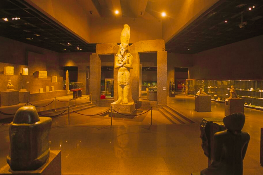 The main hall of the Nubian Museum