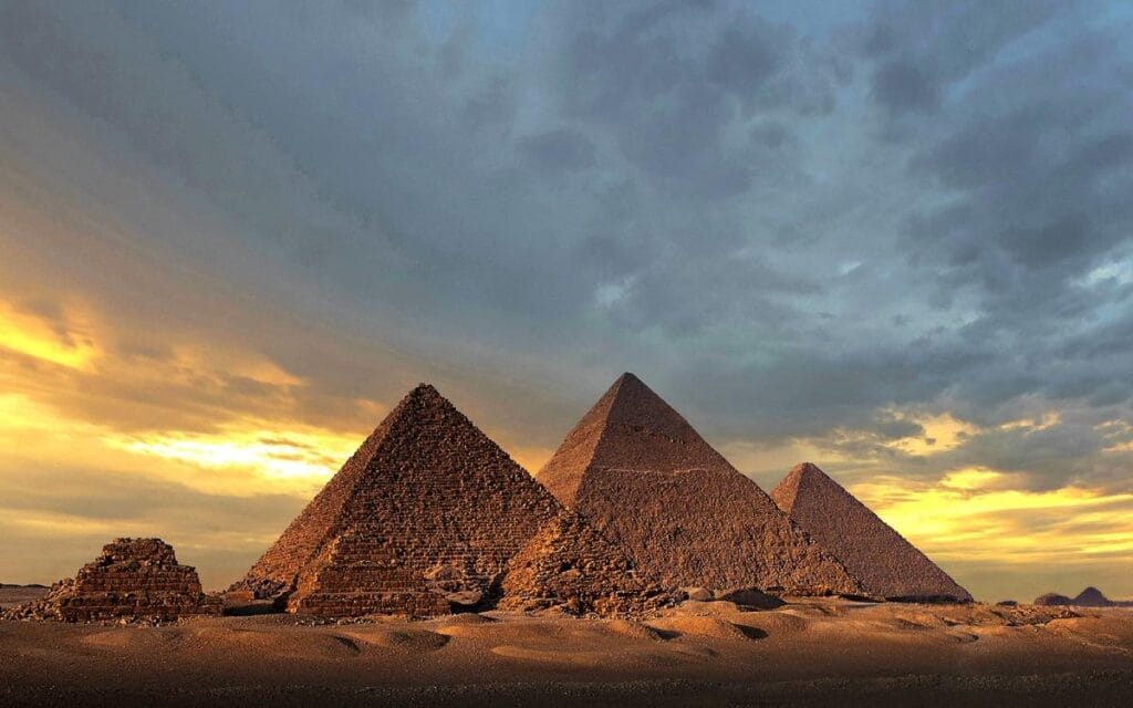 when were the pyramids built in giza