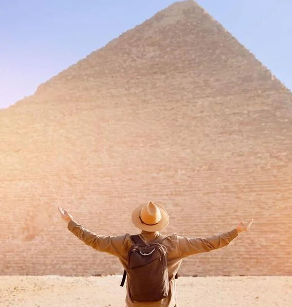 Pyramids of Giza from Sharm El Sheikh